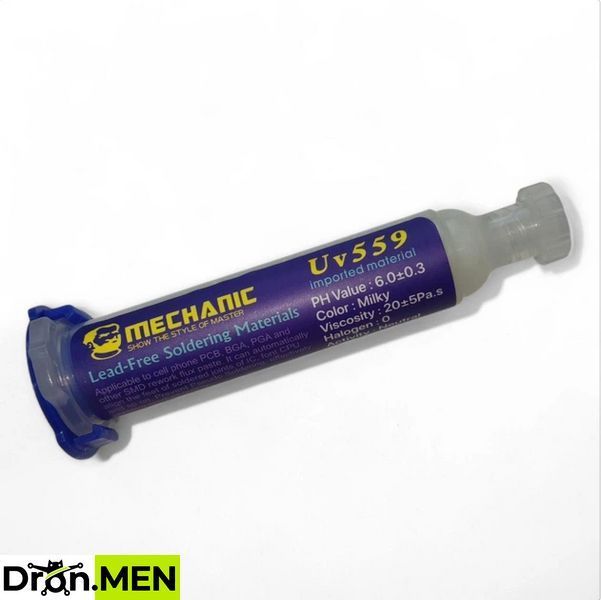 Флюс-гель MECHANIC UV 559 для паяння BGA, SMD та PCB плат 100505 фото