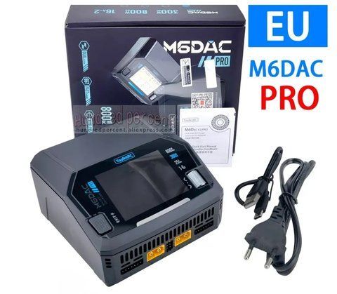 Зарядний пристрій з вбудованим блоком живлення ToolkitRC M6DAC PRO 1-6S AC 300W DC 800W, PRO 100430 фото