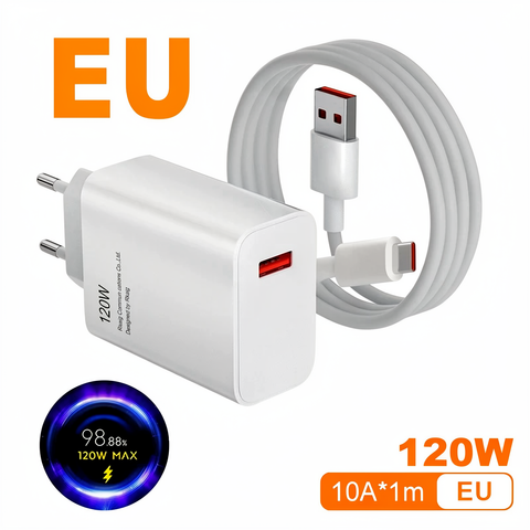 Зарядний пристрій Xiaomi 120W Turbo Fast Charge (Hypercharge) з кабелем Type-C 100802-1 фото